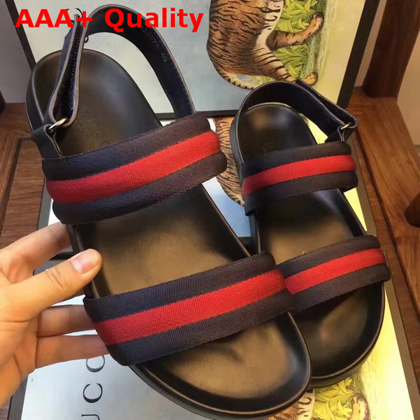 Gucci Leather and Web Sandal Replica