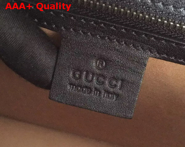 Gucci Lilith Leather Top Handle Bag Black Real Leather Replica