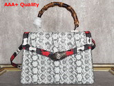 Gucci Lilith Snakeskin Top Handle Bag Beige Snakeskin Replica