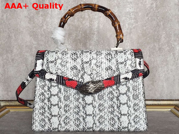 Gucci Lilith Snakeskin Top Handle Bag Beige Snakeskin Replica