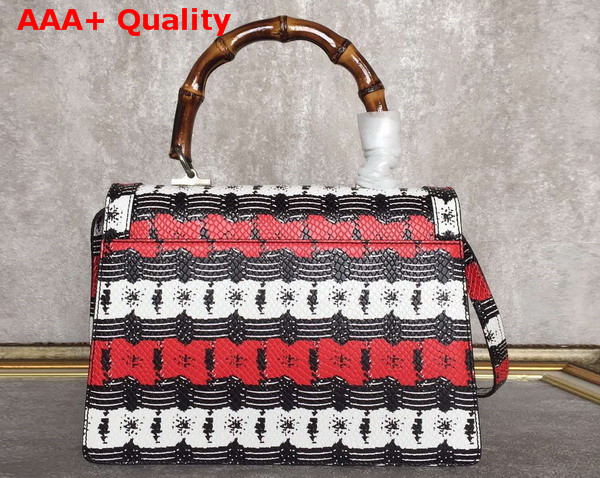 Gucci Lilith Snakeskin Top Handle Bag Web Printed Snakeskin Replica