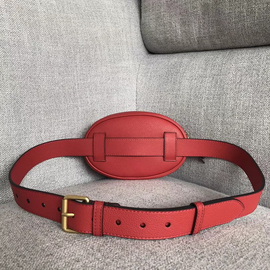 Gucci Logo Belt Bag in Red Real Leather