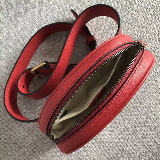 Gucci Logo Belt Bag in Red Real Leather