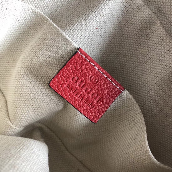 Gucci Logo Belt Bag in Red Real Leather