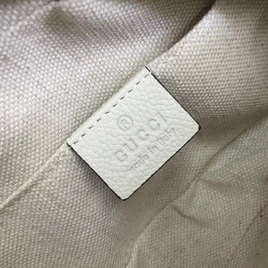 Gucci Logo Belt Bag in White Real Leather