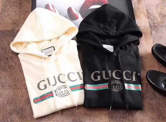 Gucci Logo Hoodie in Black Cotton