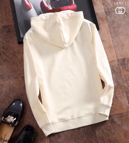 Gucci Logo Hoodie in White Cotton