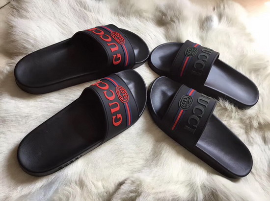 Gucci Logo Rubber Slide Sandal 525140