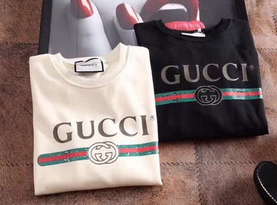 Gucci Logo Sweatshirt Black Cotton