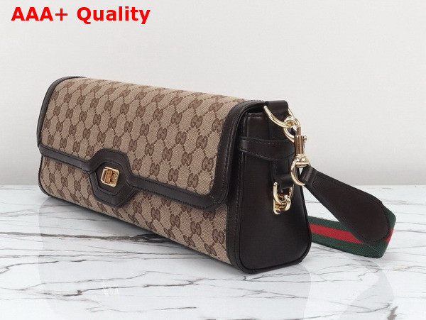 Gucci Luce Medium Shoulder Bag in Beige and Ebony Original GG Canvas 786022 Replica