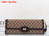 Gucci Luce Medium Shoulder Bag in Beige and Ebony Original GG Canvas 786022 Replica