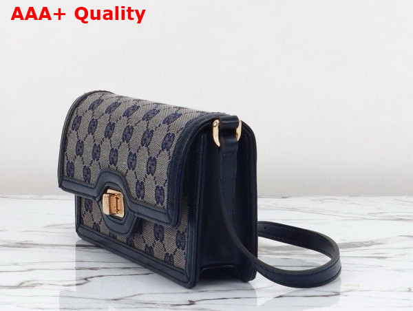 Gucci Luce Mini Shoulder Bag in Beige and Blue Original GG Canvas 790038 Replica