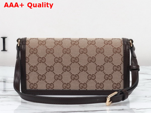 Gucci Luce Mini Shoulder Bag in Beige and Ebony Original GG Canvas 790038 Replica