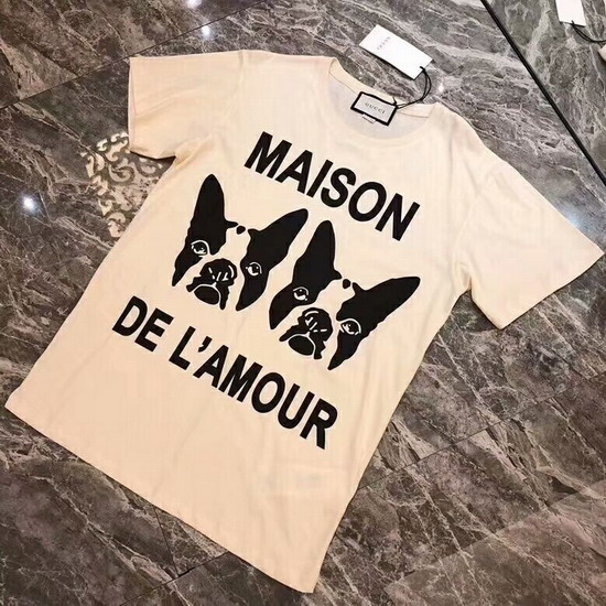 Gucci Maison de Lamour T shirt with Bosco and Orso Off White Cotton