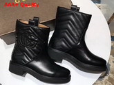 Gucci Matelasse Ankle Boot in Black Leather Replica