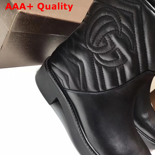 Gucci Matelasse Ankle Boot in Black Leather Replica