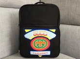 Gucci Medium Backpack with Gucci 80s Patch Black Nylon 536724