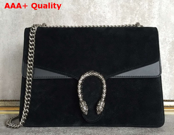 Gucci Medium Dionysus Suede Shoulder Bag Black Suede Replica