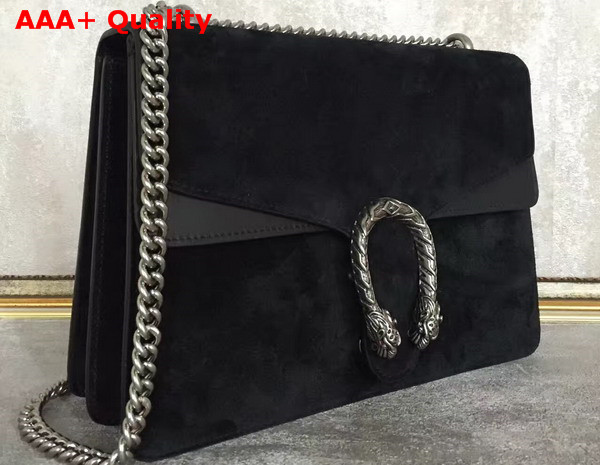 Gucci Medium Dionysus Suede Shoulder Bag Black Suede Replica