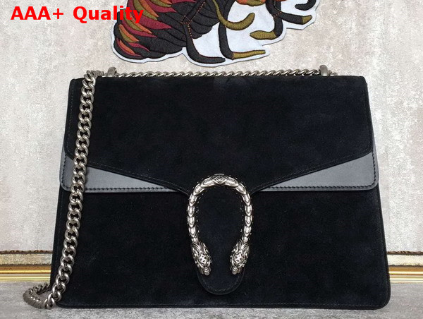 Gucci Medium Dionysus Suede Shoulder Bag Black Suede Replica