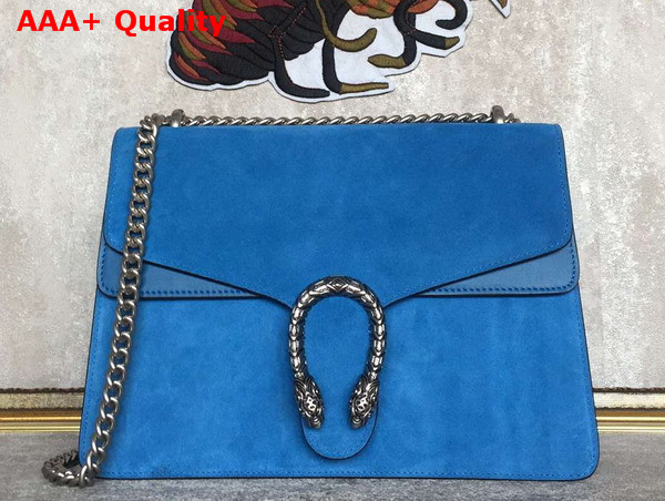 Gucci Medium Dionysus Suede Shoulder Bag Blue Suede Replica