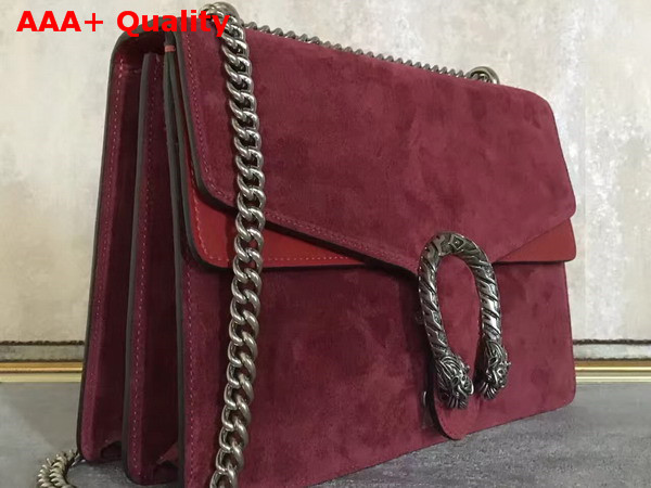 Gucci Medium Dionysus Suede Shoulder Bag Brodeaux Replica