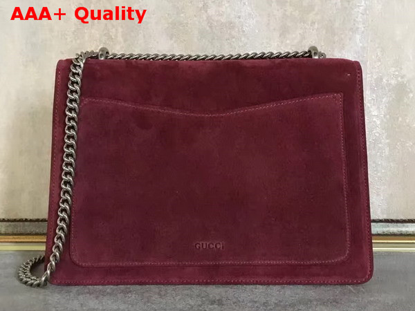 Gucci Medium Dionysus Suede Shoulder Bag Brodeaux Replica