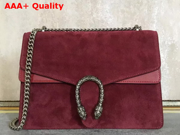 Gucci Medium Dionysus Suede Shoulder Bag Brodeaux Replica