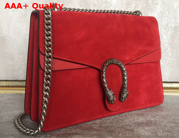 Gucci Medium Dionysus Suede Shoulder Bag Red Suede Replica