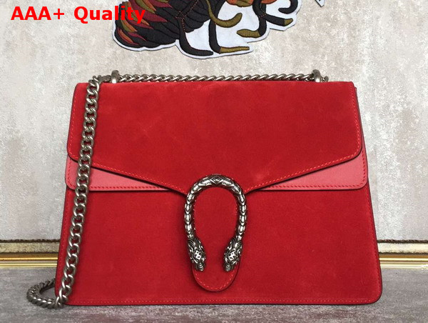 Gucci Medium Dionysus Suede Shoulder Bag Red Suede Replica