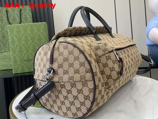 Gucci Medium GG Cuffle Bag in Beige and Ebony Original GG Canvas 800185 Replica