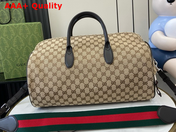 Gucci Medium GG Cuffle Bag in Beige and Ebony Original GG Canvas 800185 Replica