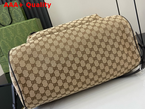 Gucci Medium GG Cuffle Bag in Beige and Ebony Original GG Canvas 800185 Replica