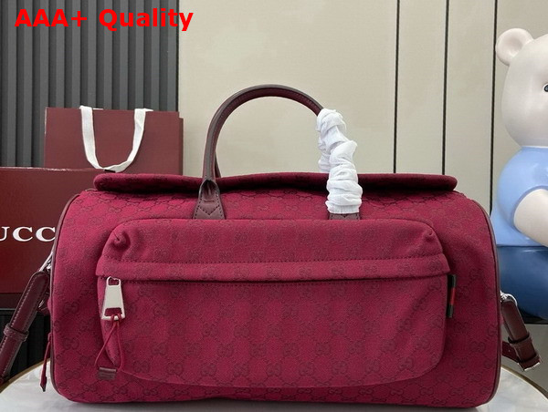 Gucci Medium GG Cuffle Bag in Gucci Rosso Ancora Red Original GG Canvas 800185 Replica