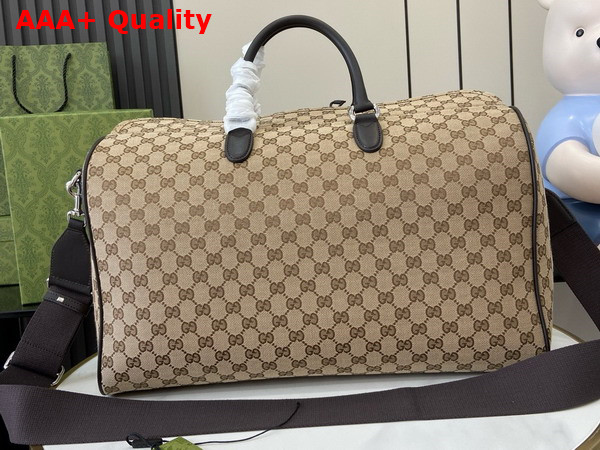 Gucci Medium GG Duffle Bag in Beige and Ebony Original GG Canvas 802095 Replica