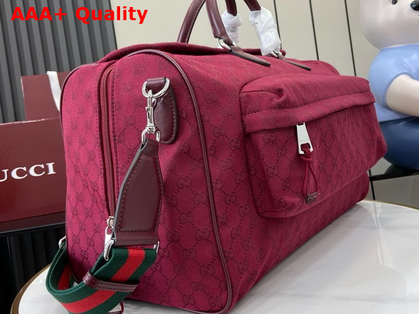 Gucci Medium GG Duffle Bag in Rosso Ancora Red Original GG Canvas 802095 Replica