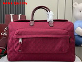 Gucci Medium GG Duffle Bag in Rosso Ancora Red Original GG Canvas 802095 Replica