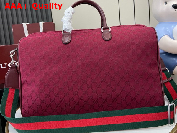 Gucci Medium GG Duffle Bag in Rosso Ancora Red Original GG Canvas 802095 Replica