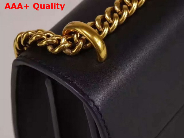 Gucci Medium GG Marmont Chain Shoulder Bag Black Leather Replica