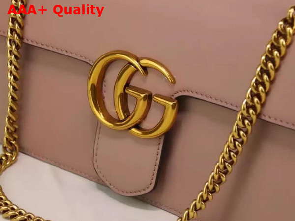 Gucci Medium GG Marmont Chain Shoulder Bag Nude Leather Replica