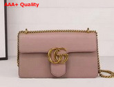 Gucci Medium GG Marmont Chain Shoulder Bag Nude Leather Replica