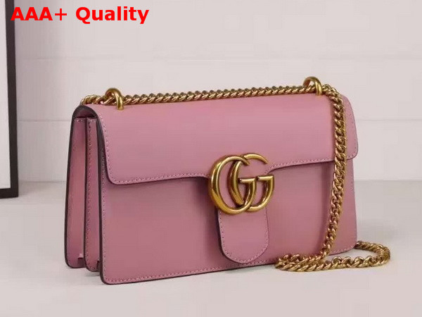 Gucci Medium GG Marmont Chain Shoulder Bag Pink Leather Replica