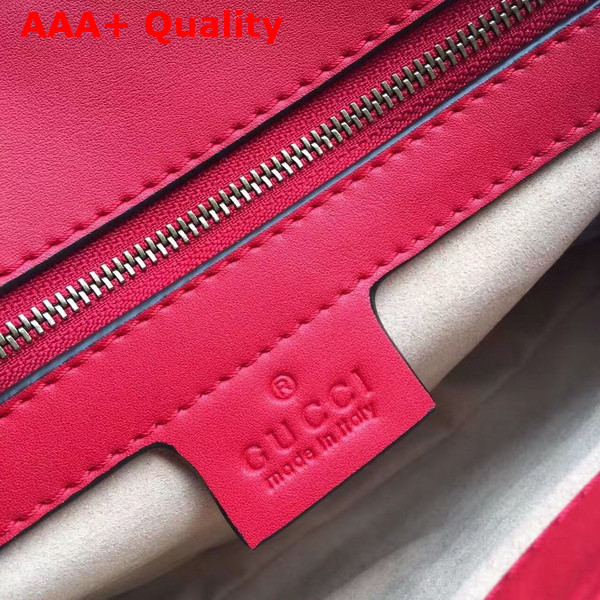 Gucci Medium GG Marmont Chain Shoulder Bag in Red Calf Leather Replica