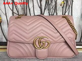 Gucci Medium GG Marmont Matelasse Shoulder Bag Nude Leather Replica