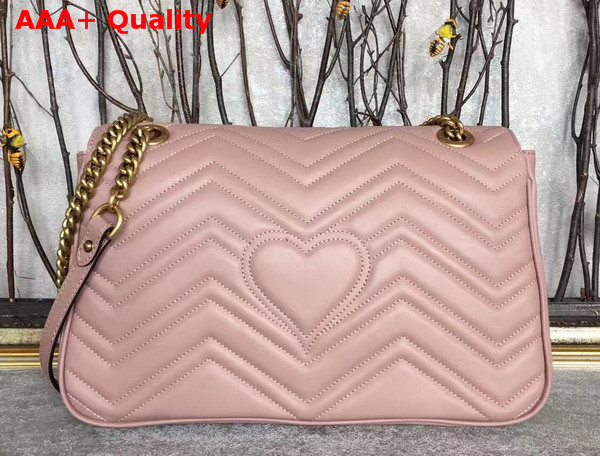 Gucci Medium GG Marmont Matelasse Shoulder Bag Nude Leather Replica