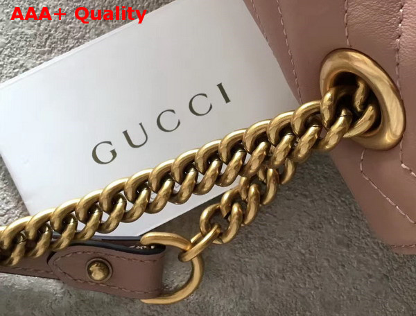 Gucci Medium GG Marmont Matelasse Shoulder Bag Nude Leather Replica