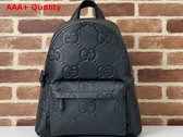 Gucci Medium Jumbo GG Backpack in Black Jumbo GG Grainy Leather 819065 Replica