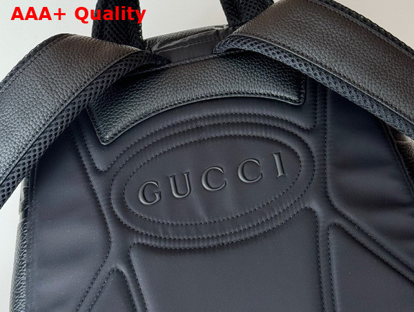 Gucci Medium Jumbo GG Backpack in Black Jumbo GG Grainy Leather 819065 Replica