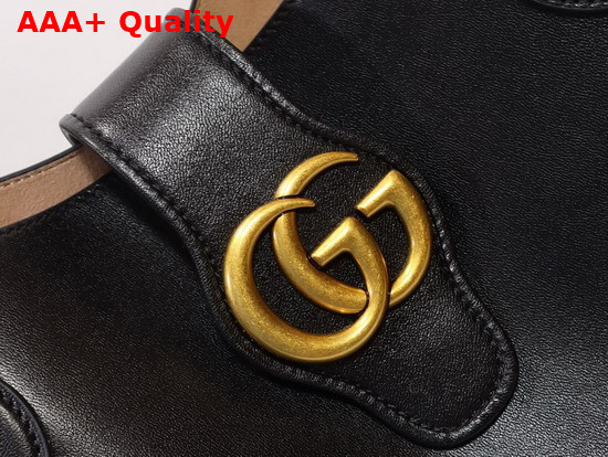 Gucci Medium Tote with Double G Black Leather 649577 Replica