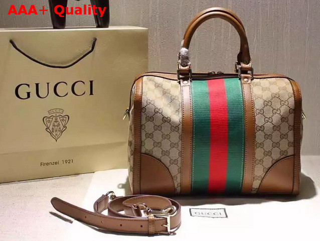 Gucci Medium Vintage Web Top Handle Bag with Bee Embroidery Replica